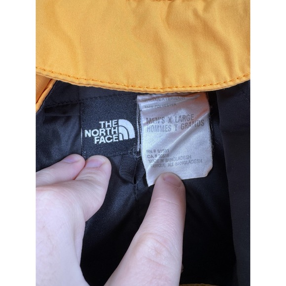 Vtg 90's The North Face Jacket Mens XL Yellow Black Hydrenaline Hooded Anorak - Picture 7 of 9